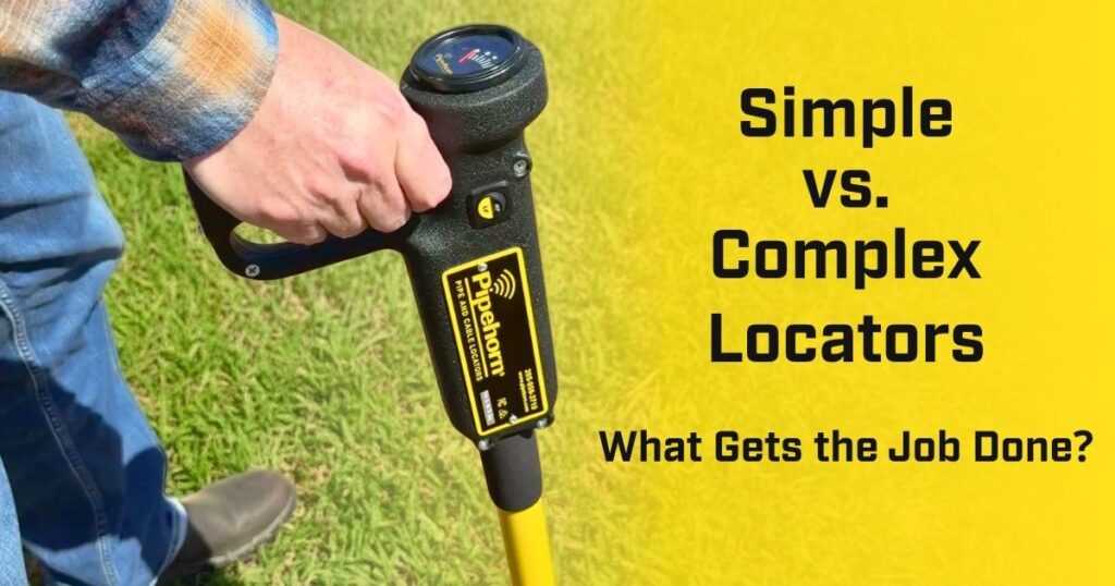 Simple utility locator used in the field for underground utility locating