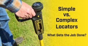 Simple utility locator used in the field for underground utility locating